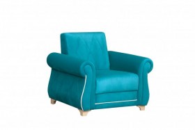 Кресло для отдыха "Порто" (велюр киви бирюза / микровельвет крем) в Нижнем Ингаше - nizhnij-ingash.katalogmebeli.com | фото