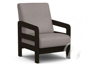 Кресло отдыха Вега-34 (венге лак/UNO ROSY-GREY) в Нижнем Ингаше - nizhnij-ingash.katalogmebeli.com | фото