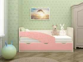 Кровать Бабочки 1,6м (Розовый металлик) в Нижнем Ингаше - nizhnij-ingash.katalogmebeli.com | фото