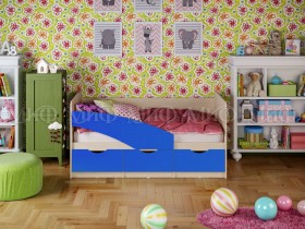 Кровать Бабочки 2,0м (Синий матовый) в Нижнем Ингаше - nizhnij-ingash.katalogmebeli.com | фото
